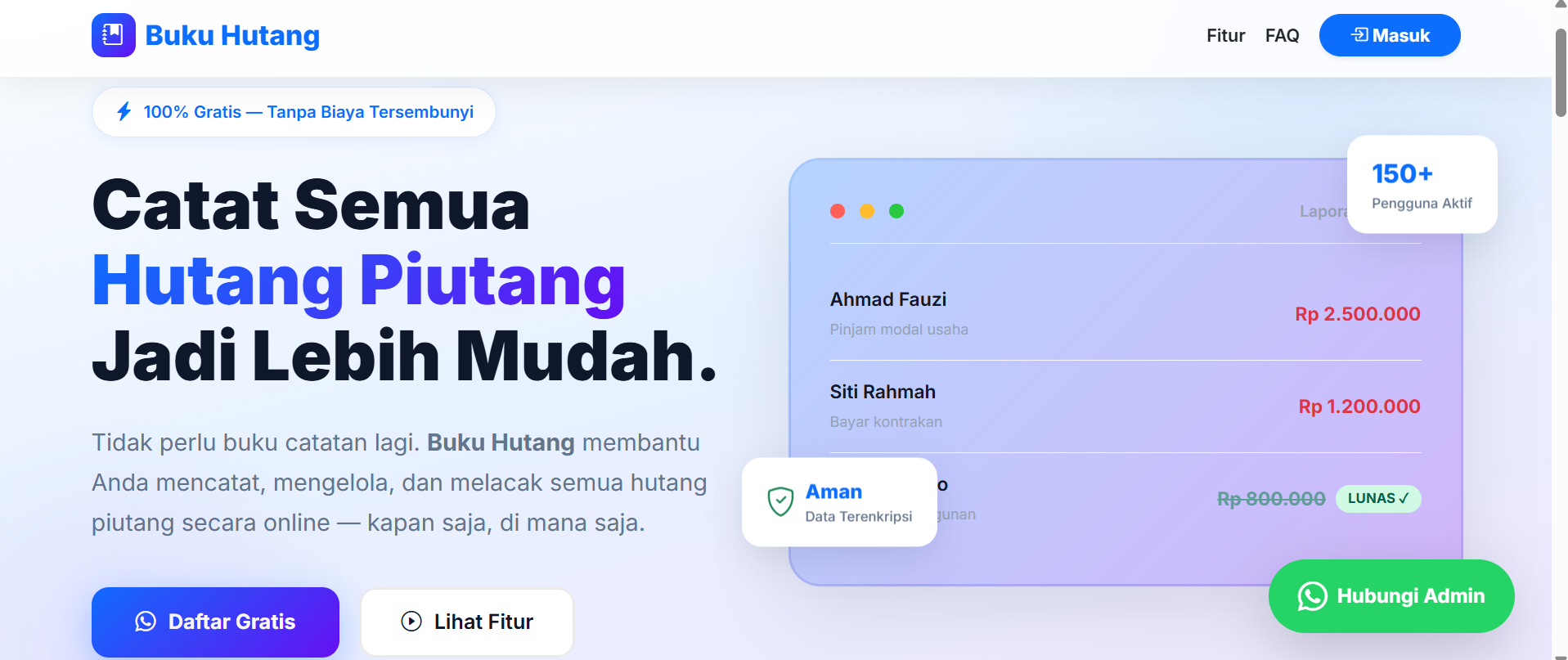 Aplikasi Buku Hutang PWA dengan Bootstrap 5